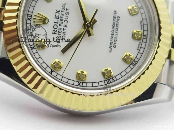 0228 DateJust II 41mm SS YG BP Maker Best Edition White Diam Dial On Jubilee Bracelet A ModernLook 3663